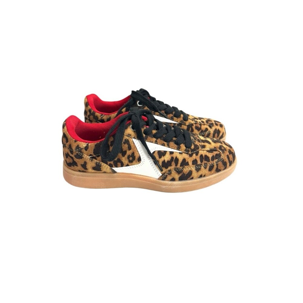 Nicole Miller New York Leopard Print Sneakers Womens Size 6